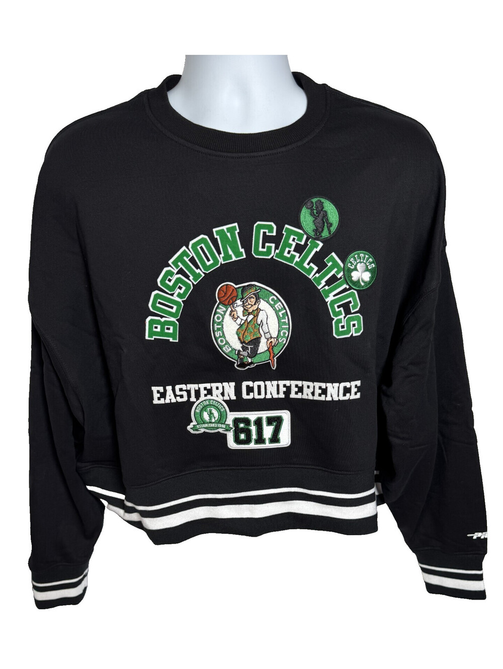 Boston Celtics NBA Pro Standard Luxury Cropped Sweatshirt Women's M NEW NWT